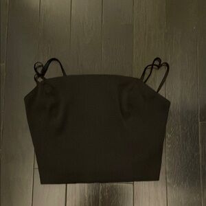 Sunday Best Black Sleeveless Crop Camisole